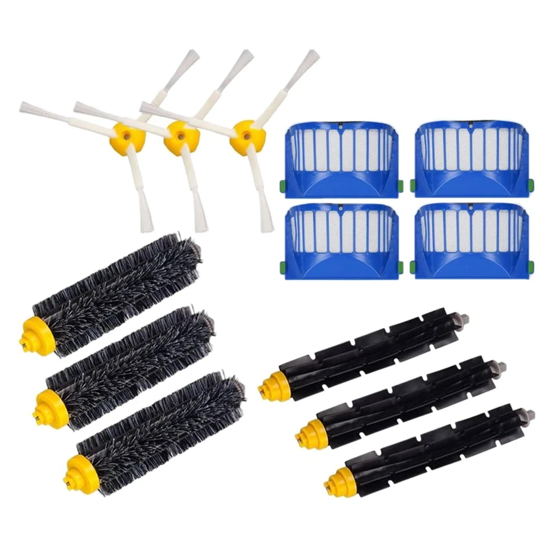 HOT！-Replacement Accessories Kit for IRobot Roomba 600 Series 675 690 680 671 652 650 620 Vac Part Filter Roller Brush 13 Pcs