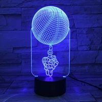 ball acrylic 3d lamp novelty led night light 7 color changing home bedroom decoration lights gifts toys for boys girls kids baby