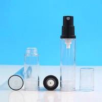 10ml clear airless plastic bottle black pump clear lid lotion emulsion serum mist sprayer hyaluronic toner skin care packing