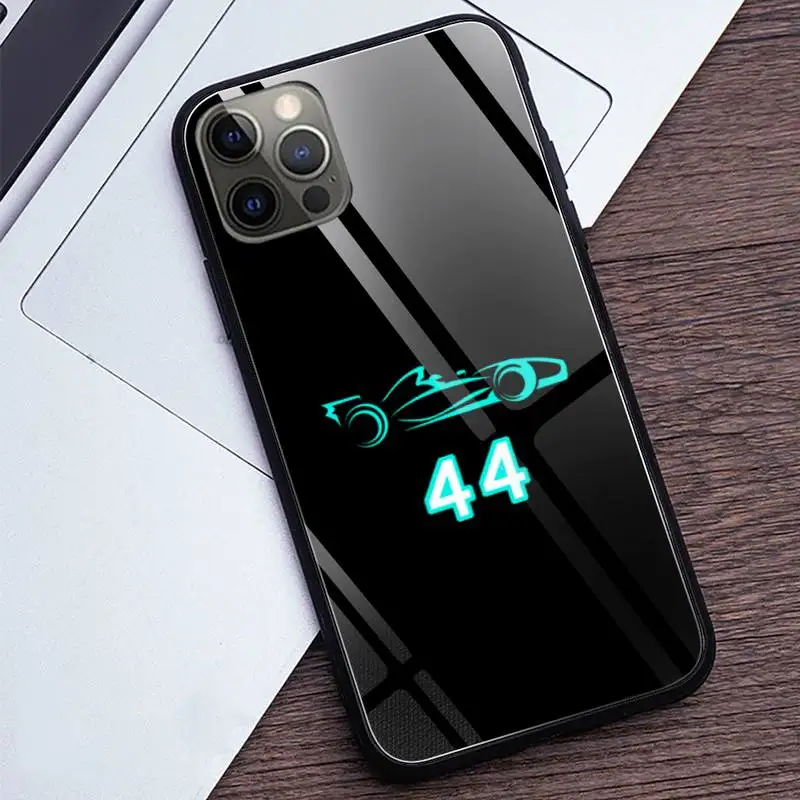

Lewis Hamilton car 44 Phone Case Tempered Glass For iPhone 12 Pro Max Mini 11 Pro XR XS MAX 8 X 7 6S 6 Plus SE 2020 case