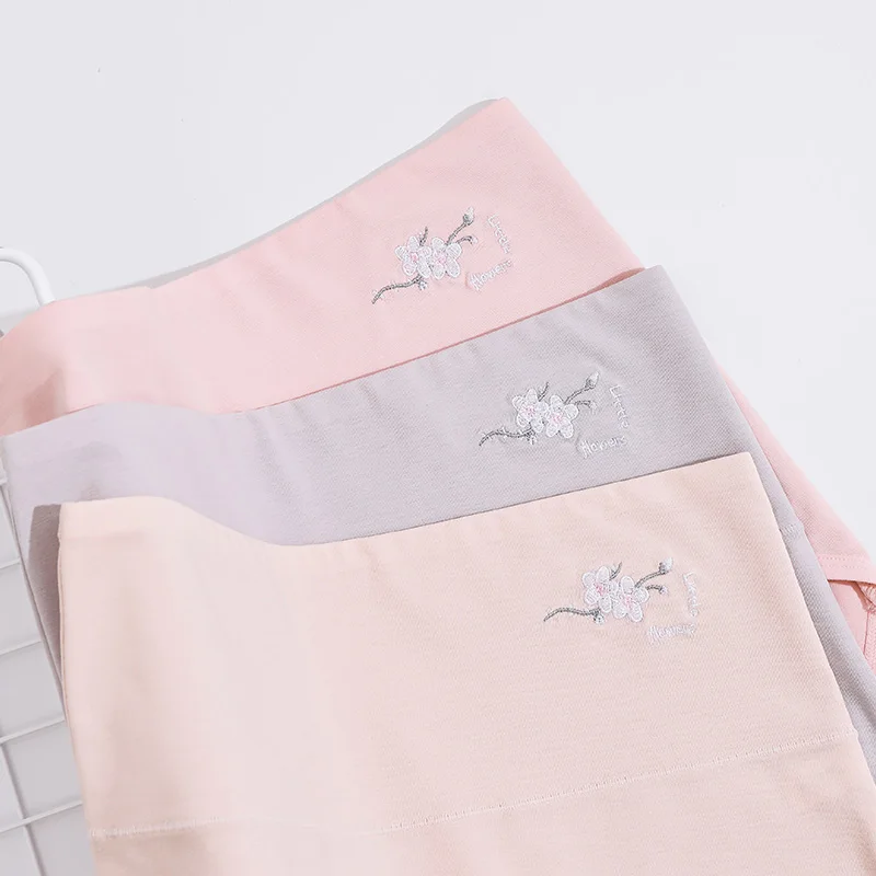 Women's underwear women's cotton antibacterial high waist cotton crotch summer thin section breathable fat mm large size triangl