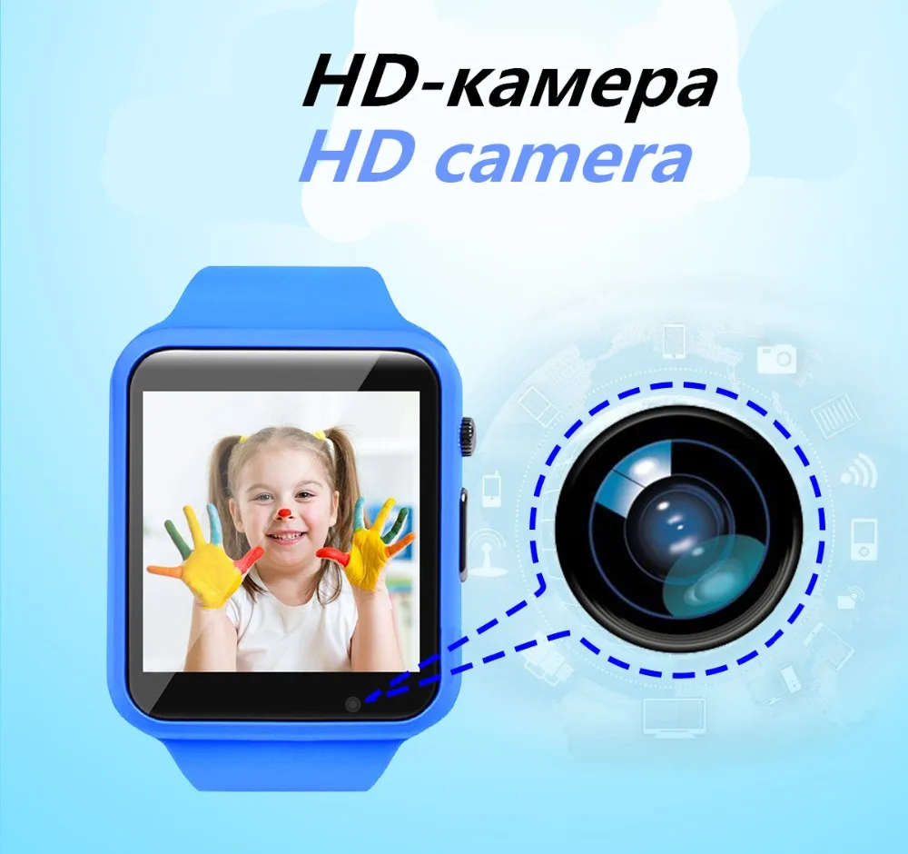 A1 Facebook Смарт-часы для детей безопасная электроника камера SIM-звонок детские