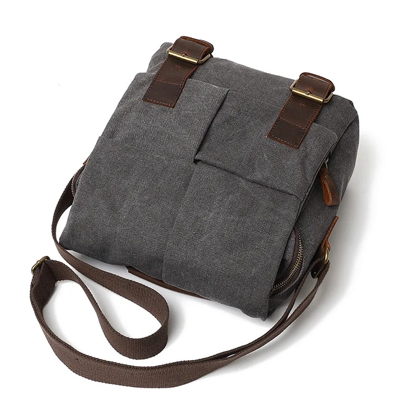 Сумка для камеры мужчин водонепроницаемая сумка через плечо сумки ткань черная