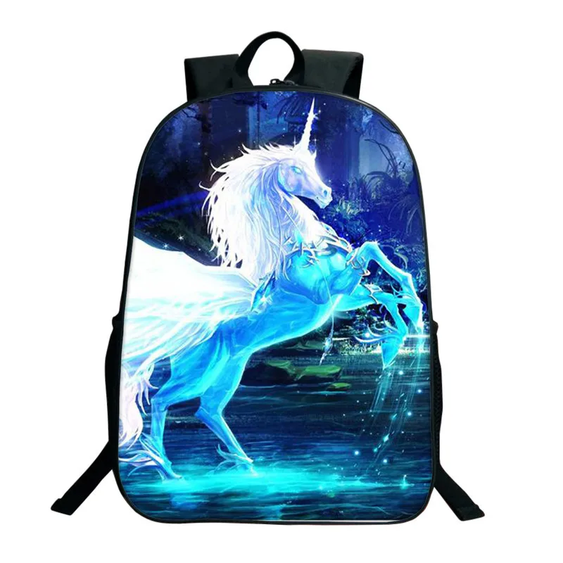 Детский портфель с объемным принтом единорога для девочек школьный рюкзак