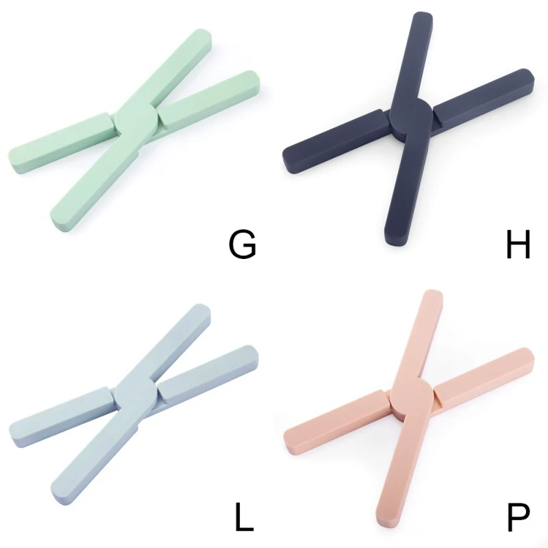 

s Thickened Silicone Collapsible Pot Mat, Heat Insulation Table Mat, High Temperature Table Mat (dark Gray)