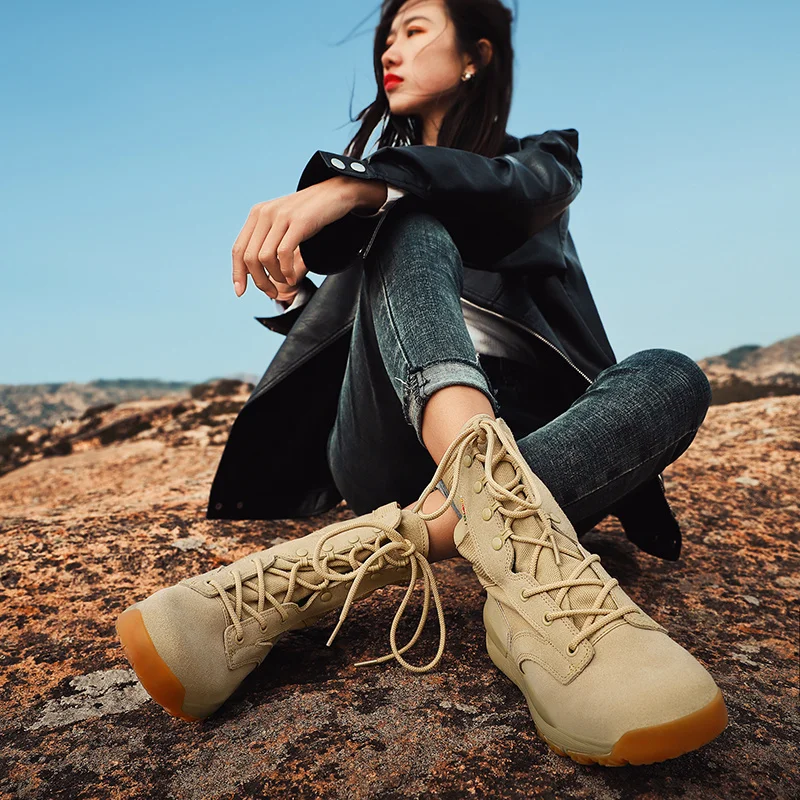

Hiking Shoes Women Sandy Camo Rock Climbing Mountain Military Tactical Boots Designer Outdoor Sports Camping Trekking Sneakers 9