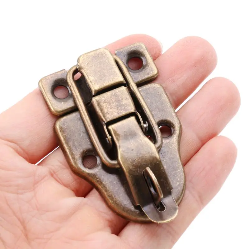 

Vintage Toolbox Lock Antique Metal Buckle Suitcase Case Toggle Lock Hasp Latch Furniture Hardware