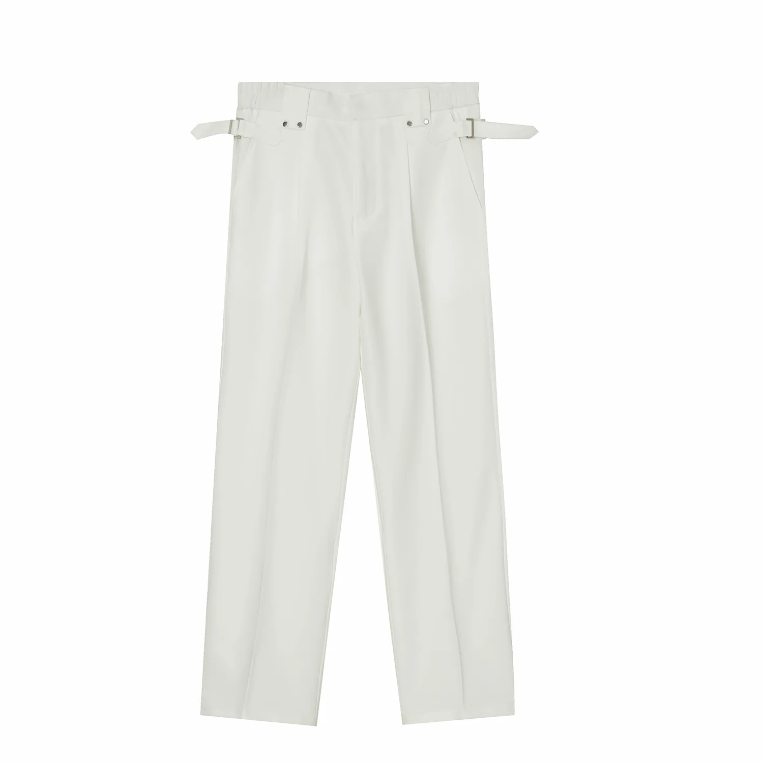 

MTL men's clothing - Autumn 2020 new Korean version slim personality waist collection pure color trousers for men