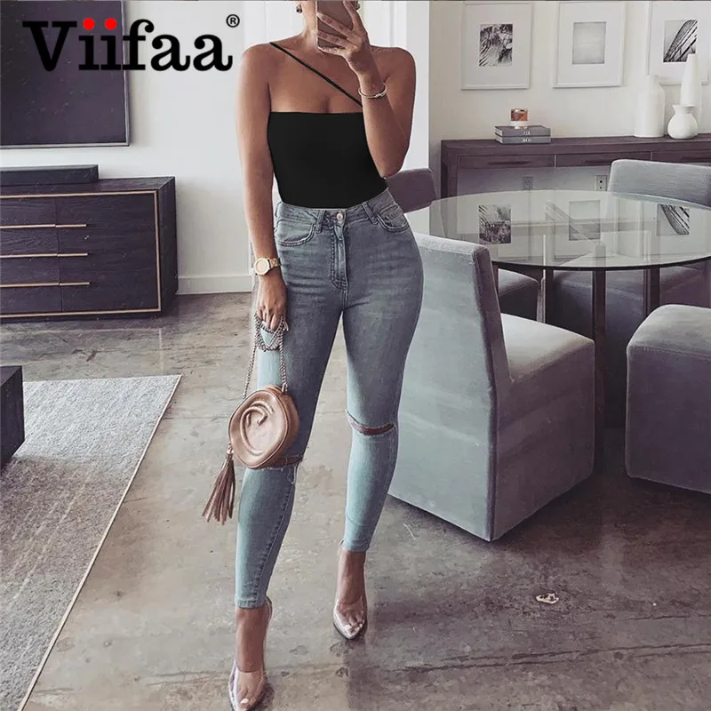 Сексуальная Женская майка на одно плечо viнастроа облегающее боди тонких