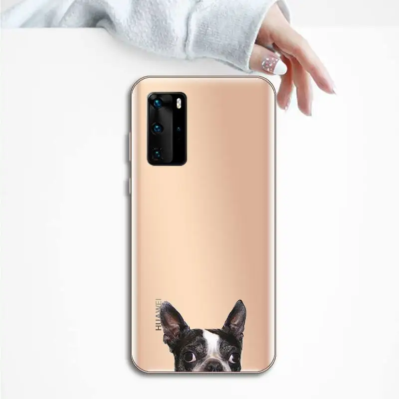 

Cute dog Phone Case Transparent for Huawei P honor 8 10i 20 30 40 smart 2019