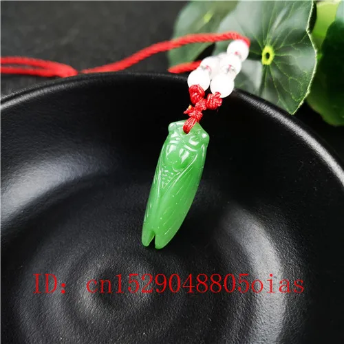 Натуральный зеленый китайский нефритовый Цикада кулон агат ожерелье модное