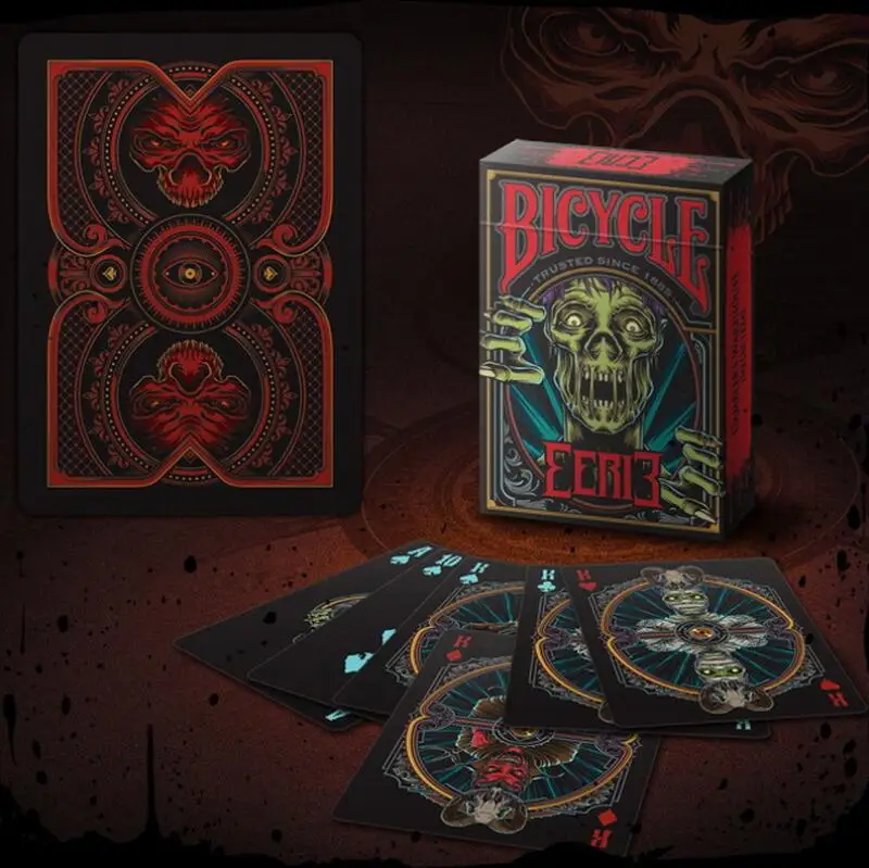 Велосипед жуткие игральные карты волшебные премиум Красная колода Покер Размер