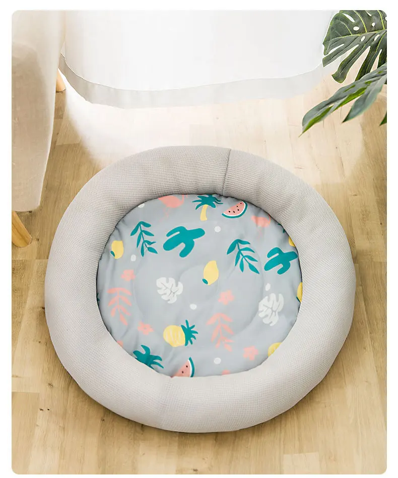 

Summer Cat Bed Cooling Nest Breathable Teddy Dog Kennel Ice Pad Waterproof Puppy Dog Sleeping Bed Cushion Pet Supplies