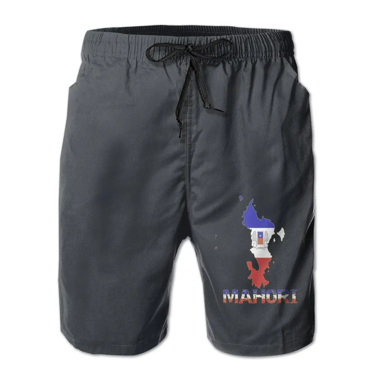 

R278 повседневные шорты Blason Carte надпись Mayotte (en Malgache) дышащие быстросохнущие Саркастические мужские шорты