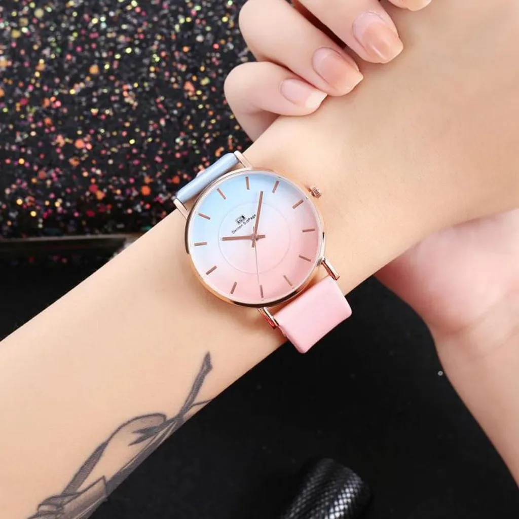 

Casual women Quartz watches Fashion Student Belt Men And Women Watch Lady Creative Fashion Gift Fashion Women Diverse Fashion