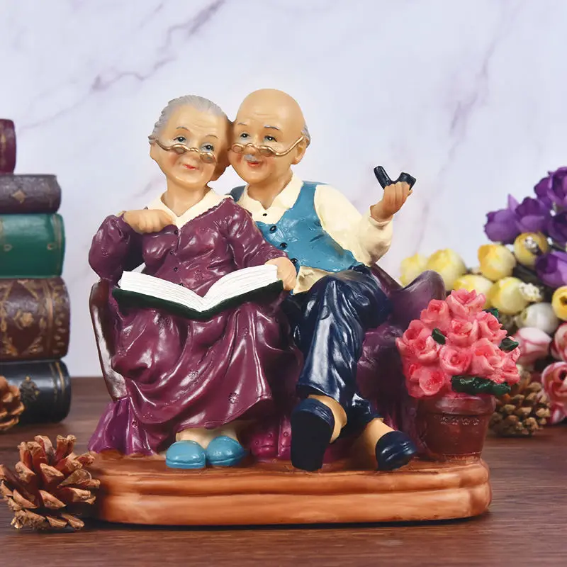 

Figures Miniature Garden Resin Crafts Grandma statuettes for home decoration accessories Terrarium Figurines Wedding Gifts