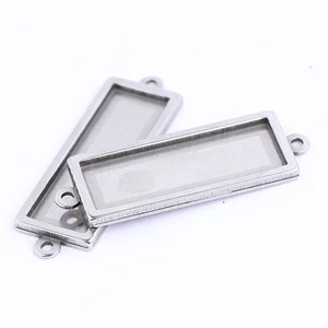 Прямоугольный соединитель onwear для кабошона, 10 шт., из нержавеющей стали, 10x30 мм