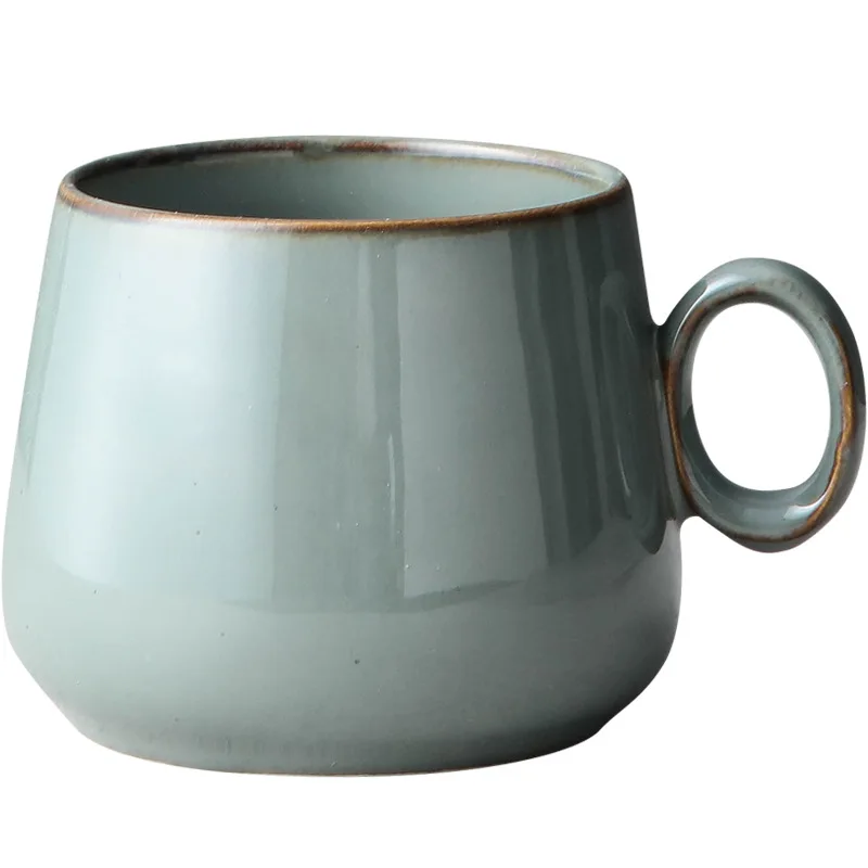

220ml high-grade ceramic coffee cups Coffee cup set Simple European style Mug Cappuccino flower cups Latte