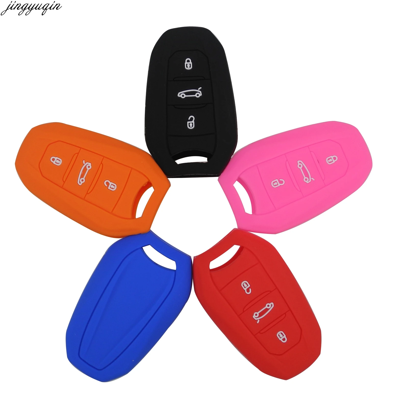 

Для peugeot 308 508 2008 3008 4008 5008 для Citroen smart remote 3 кнопочный ключ защитный силиконовый чехол для ключей от машины чехол
