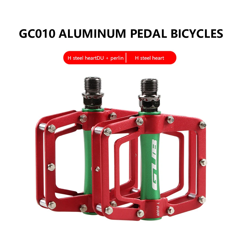 

GUB GC-010 DU 1 Pair Sealed Bearing Cycle Pedals luminum Alloy Platform 9/16 CR-MO Spindle Pedal Bicycle Parts