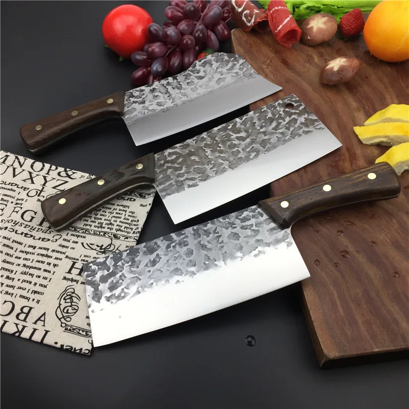 

Кованый кухонный нож, рукоятка в виде крыла курицы, имитация в стиле ретро, для нарезания мяса, шеф-повара, двойного назначения