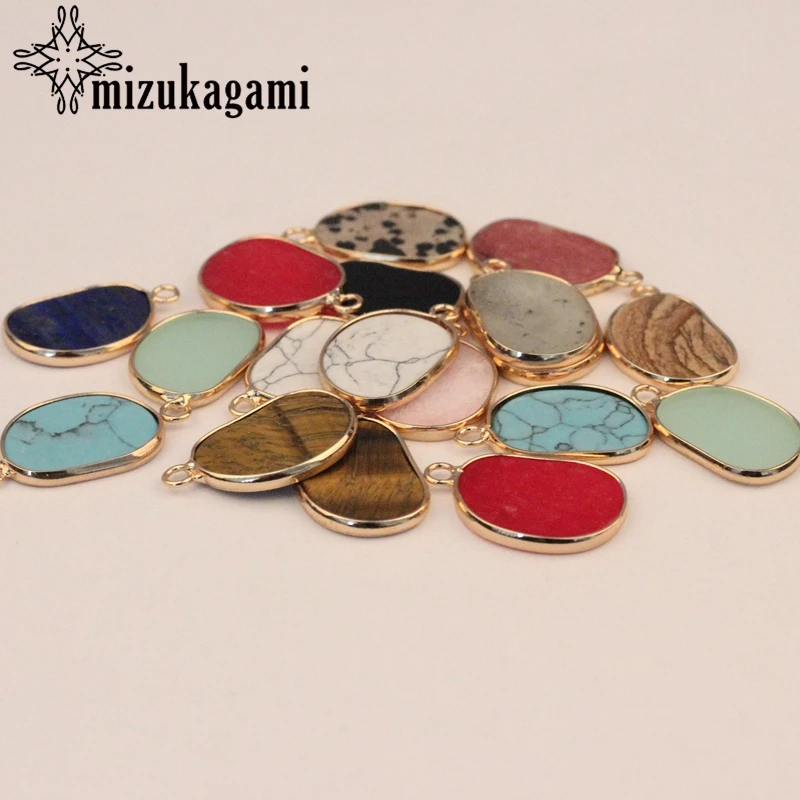 Подвеска из натурального камня в виде кофейных зерен 2 шт./лот|Ювелирная