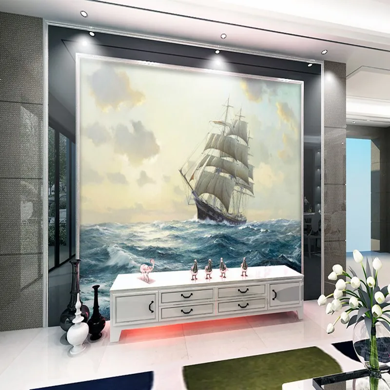 Дропшиппинг фотообои Ностальгический масляный принт для ресторана гостиной