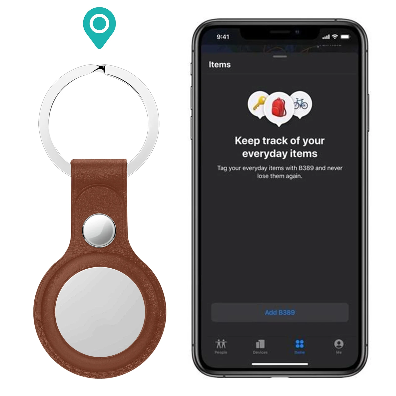 

For Apple Airtags Leather Protective Sleeve For Apple Locator Tracker Anti-lost Device Keychain Protective Case For Airtags