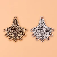 50pcslot tibetan silvergold boho chandelier earrings multi strand connector charms pendants for diy jewelry making accessories