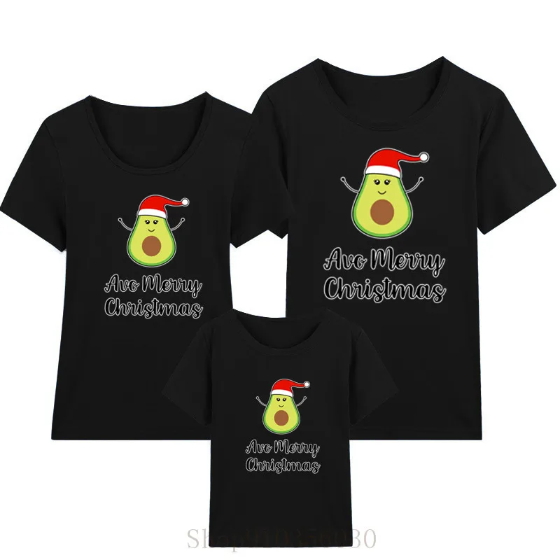Avo с надписью Merry Christmas авокадо семейная Одежда для мальчиков одежда рубашки