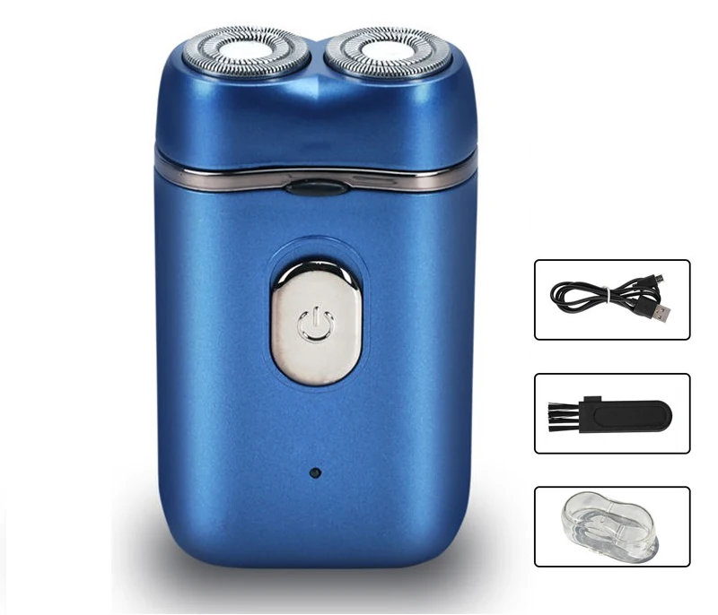 

100-240V Electric Shaver 2 Floating Head Portable Waterproof Razor Shavers USB Rechargeable Steel Mens shaver hair cutting