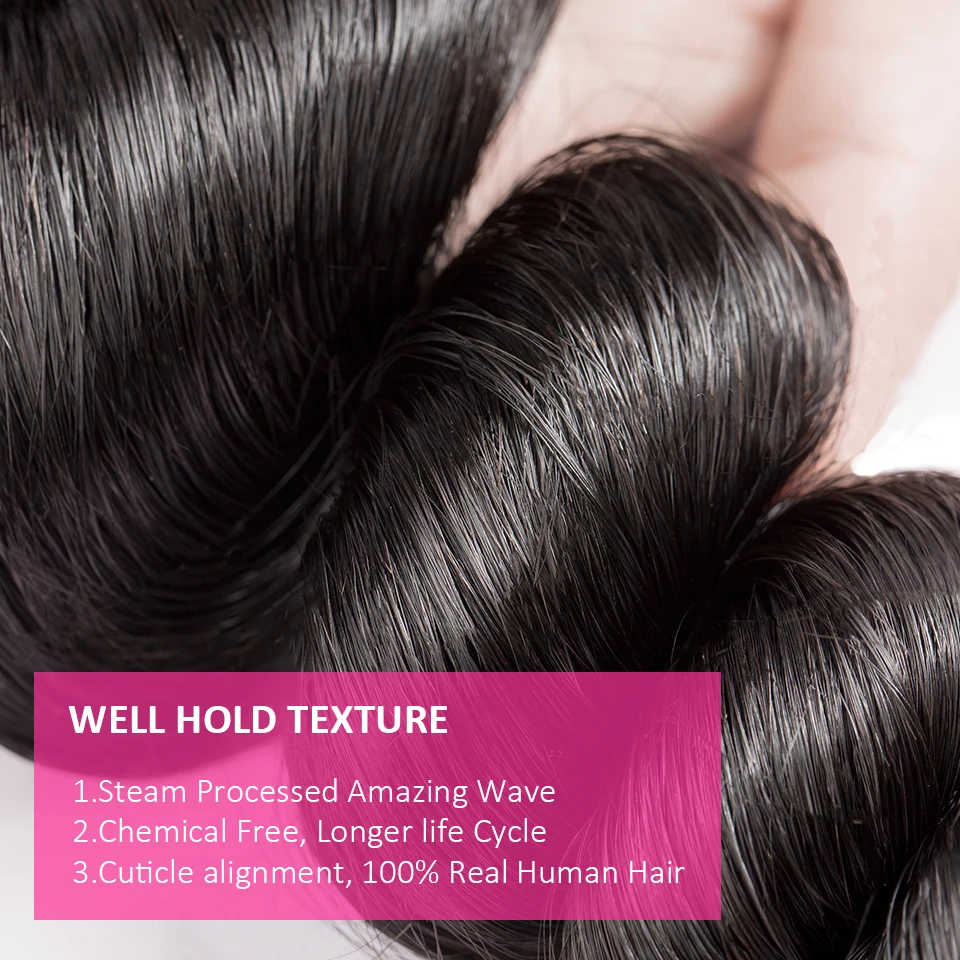 [CEXXY] OneCut Hair Loose Wave 8"-30 Inch P Brazilian Virgin Hair Natural Color Human Virgin Hair Bundles 1/3/4 Pcs Bundles