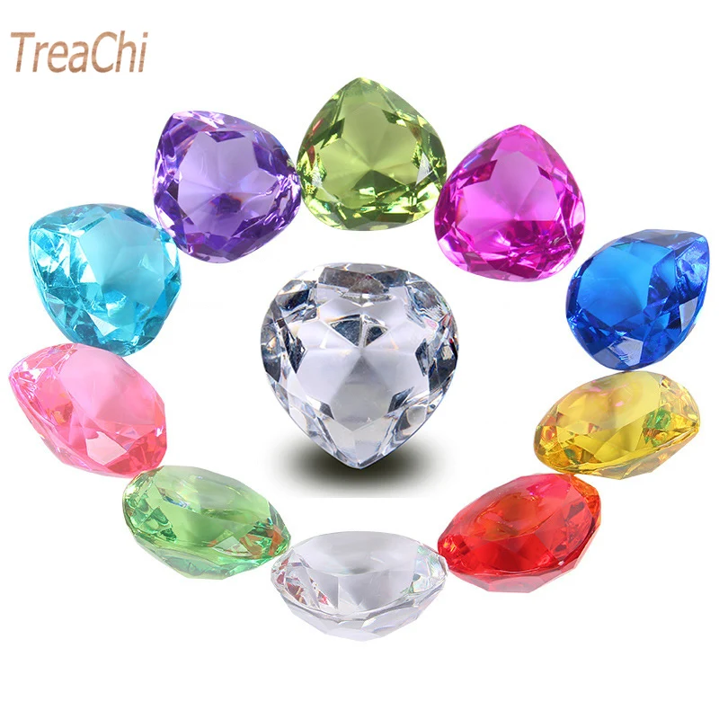 Акриловый кристалл в форме сердца драгоценный камень пластиковые аксессуары