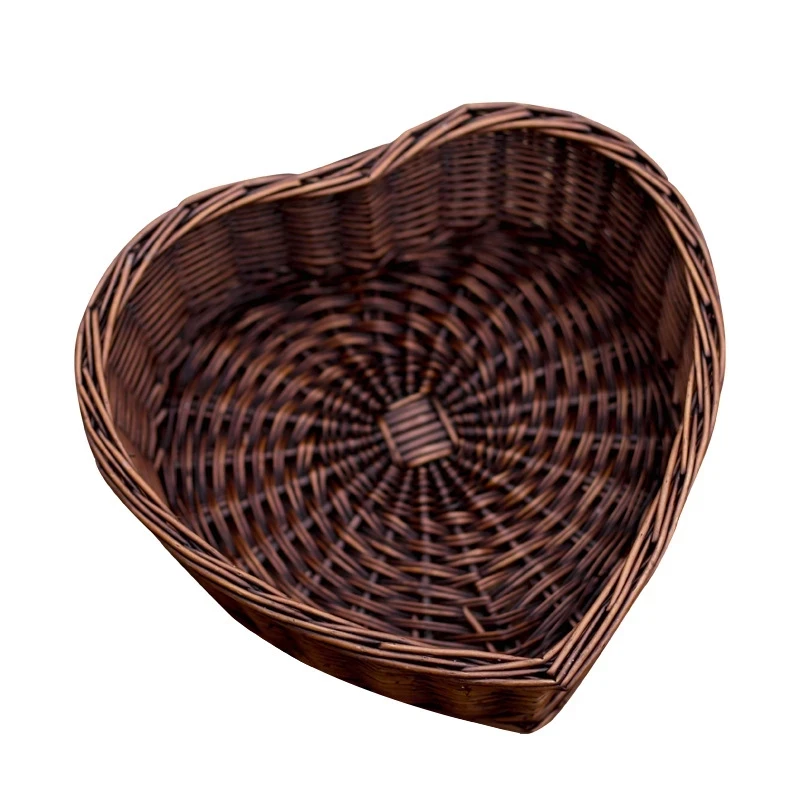 New Newborn Photography Props Box Container Studio Shooting Props Heart-shaped Woven Basket Baby Photo Props Kids Toys for Child
