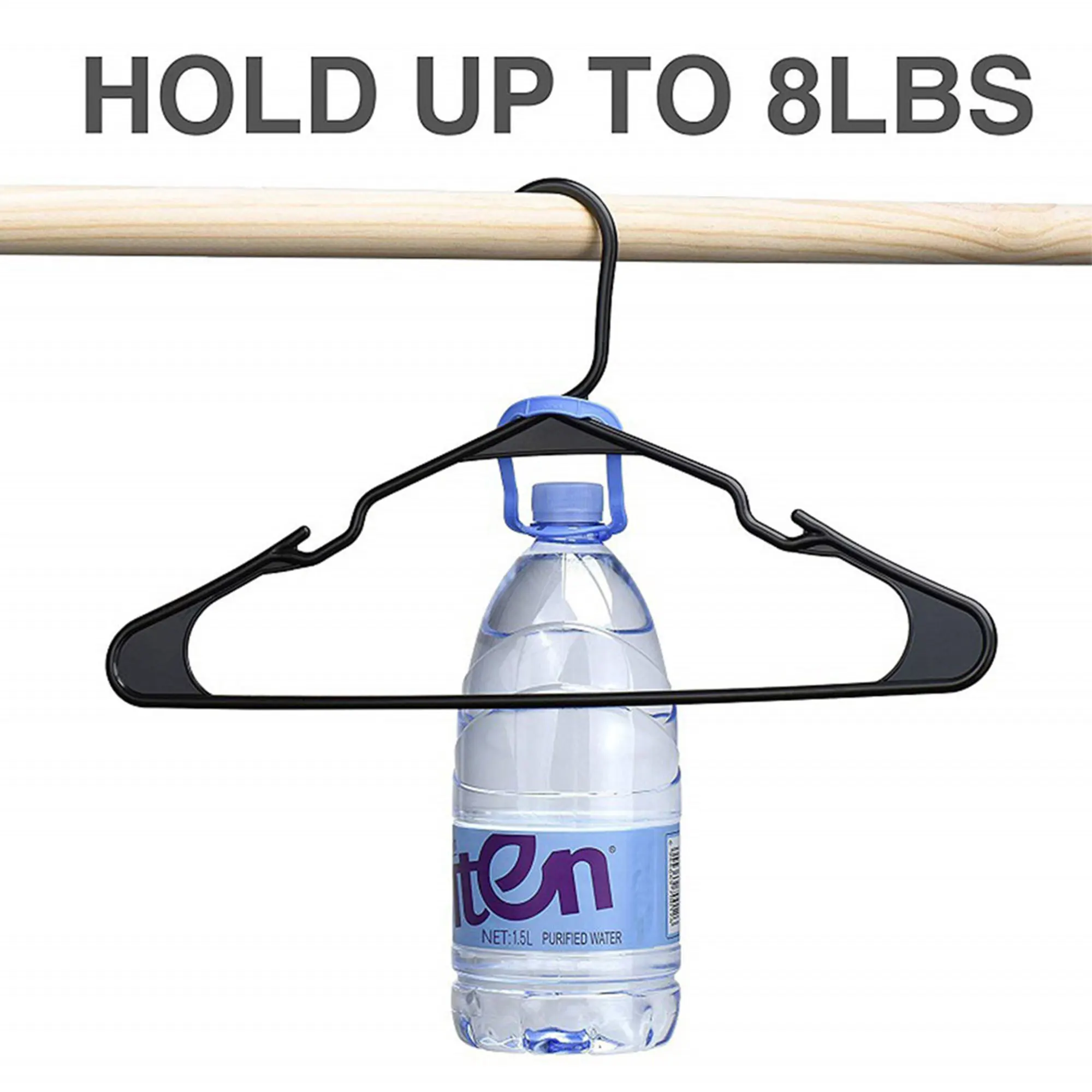 

10pcs/set Home Plastic Clothes Hangers Notched Durable and Slim Perfect for Clothing Trousers or Closet Space-Saving