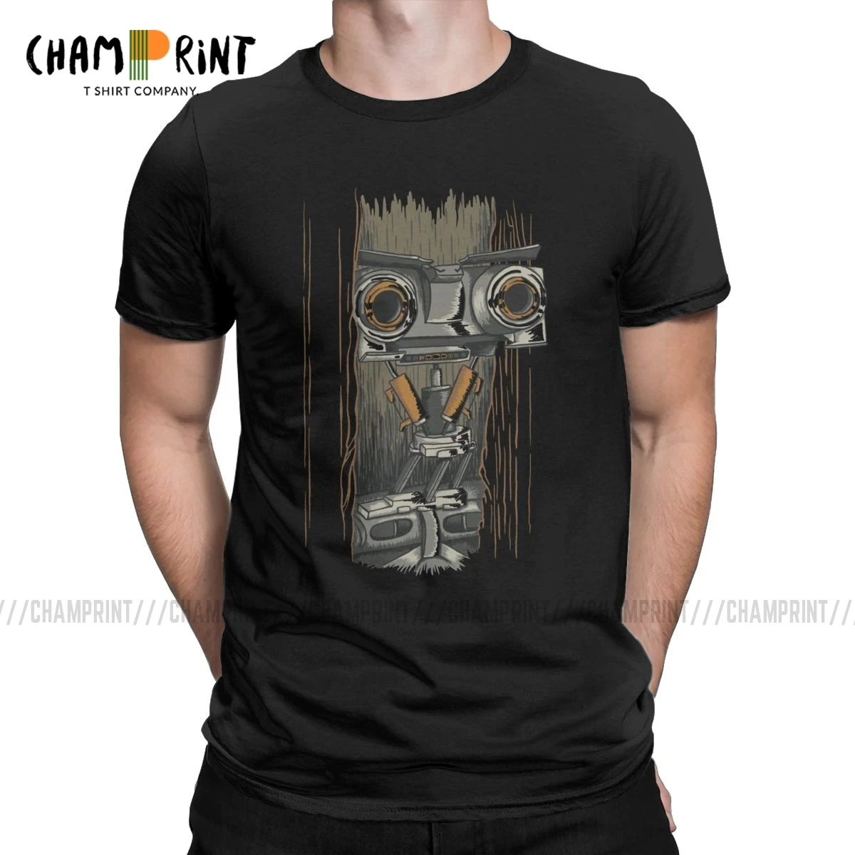 Мужская футболка с коротким замыканием Джонни 5 в стиле ретро 80 х одежда для