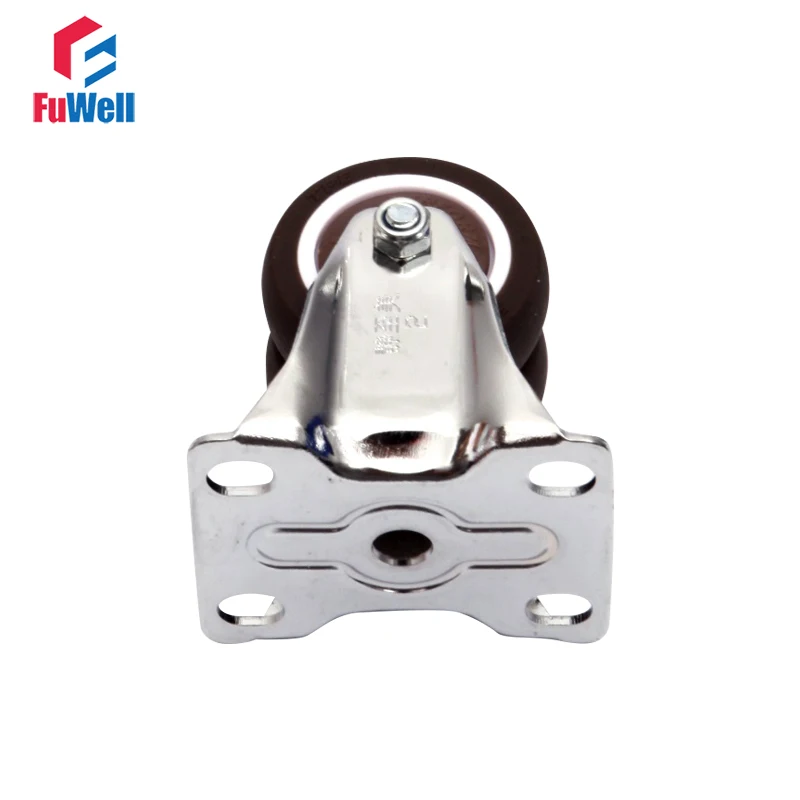 2 шт. Фиксированные колесики для мебели 1.5‘’/2‘’ TPE Супер тихие колесики для мебели с подшипником.