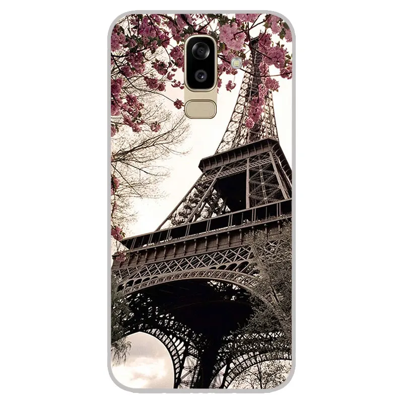 Париж Эйфелева башня матовый Силиконовый чехол для Samsung Galaxy J2 pro J3 J4 J6 J7 J8 A5 A7 A9 A8 A6