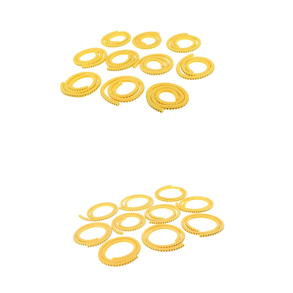 Набор 2000 круглых кабельных тегов для управления Маркер проводов номер 0 ~ 9 1 5 мм ²