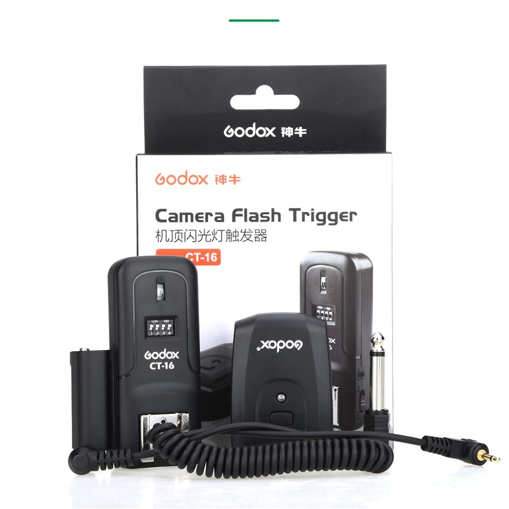 Godox CT-16 16 каналов беспроводной Радио вспышка триггер передатчик + 2x приемник набор
