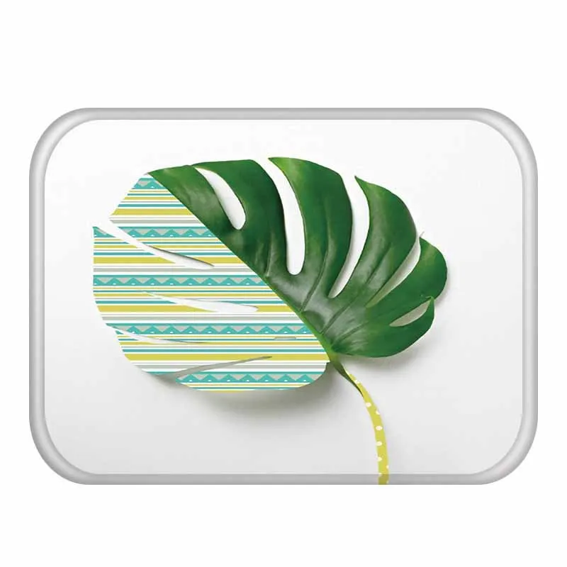 Фланелевый нескользящий ковер в виде листьев сделай сам на заказ для ванной