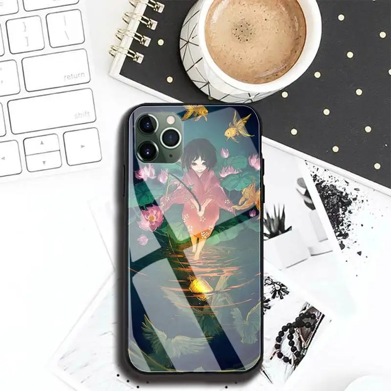 

Japanese Style Phone Case Glass Designer For Iphone 7 8 PLUS 6s 11 Pro Max XR Back Cover Case