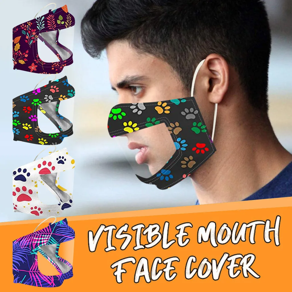 Пылезащитная Маска 4 шт. смайлик коммуникатор маска для лица с прозрачным