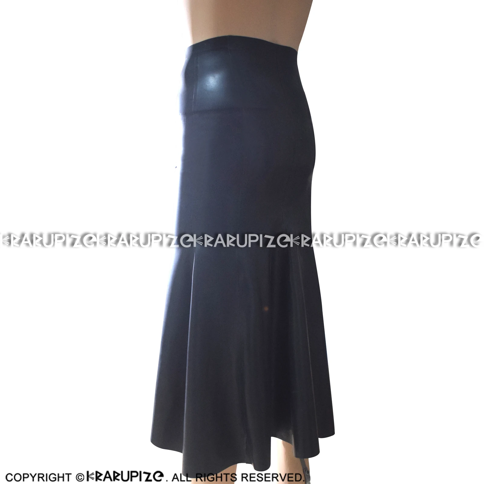 Черные сексуальные латексные юбки с неправильной застежкой-молнией спереди