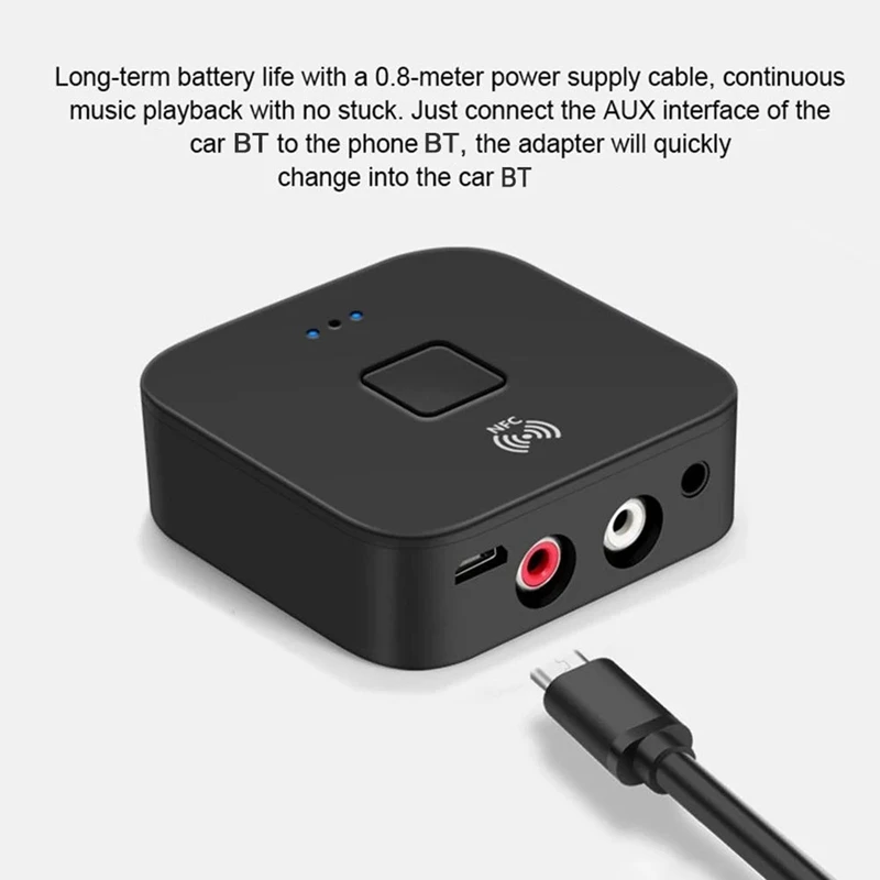 WB11 Bluetooth 5 0 приемник беспроводной o адаптер APT-X NFC CVC6.0 с микрофоном AUX Out для