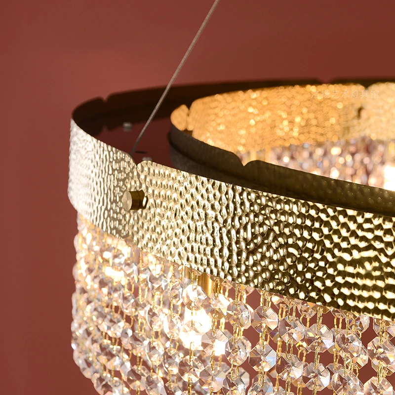 

Modern Crystal Chandelier Lighting For Living Room Luxury Dinning Room Suspension Decor LED Chandelier Lamp For Study Room