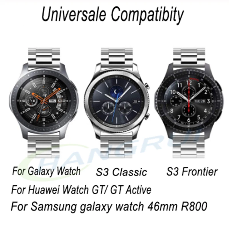 Ремешок из нержавеющей стали 22 мм для часов Samsung Galaxy Watch 46 SM R800 /S3 Frontier/Classic