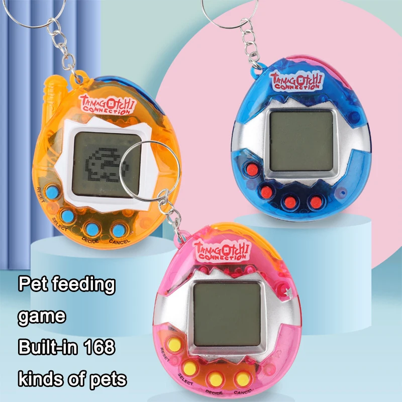 

Mini Portable Game Console Keychain Children Handheld Game Console Toy Tetris Nostalgic Cartoon Creative NewYear Christmas Gift