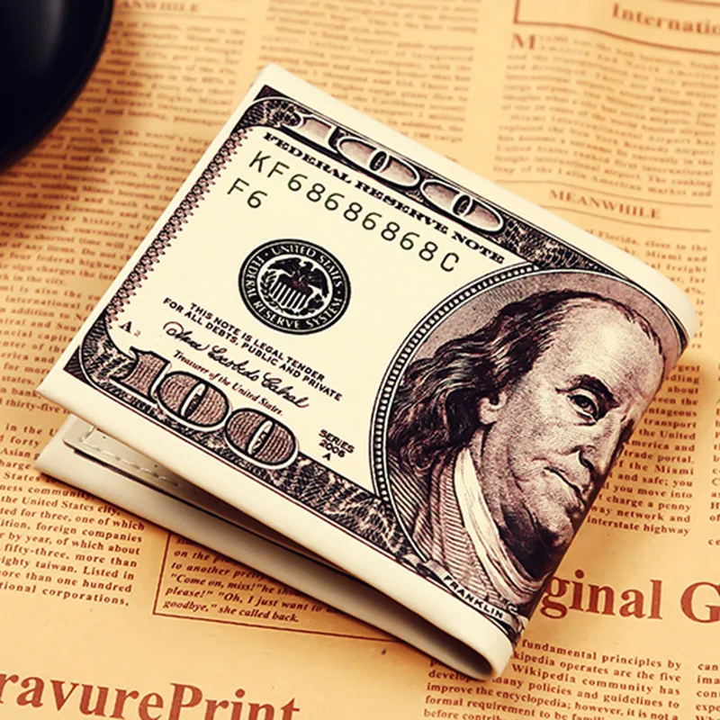 Coin Pattern Wallet Male Personality Creative Ladies Wallets Ultra-thin Short Purse 3 | Багаж и сумки