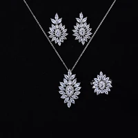 jewelry sets hadiyana trendy wedding party adjustable necklace bridal luxury jewelry sets cn1312 parure bijoux femme mariage
